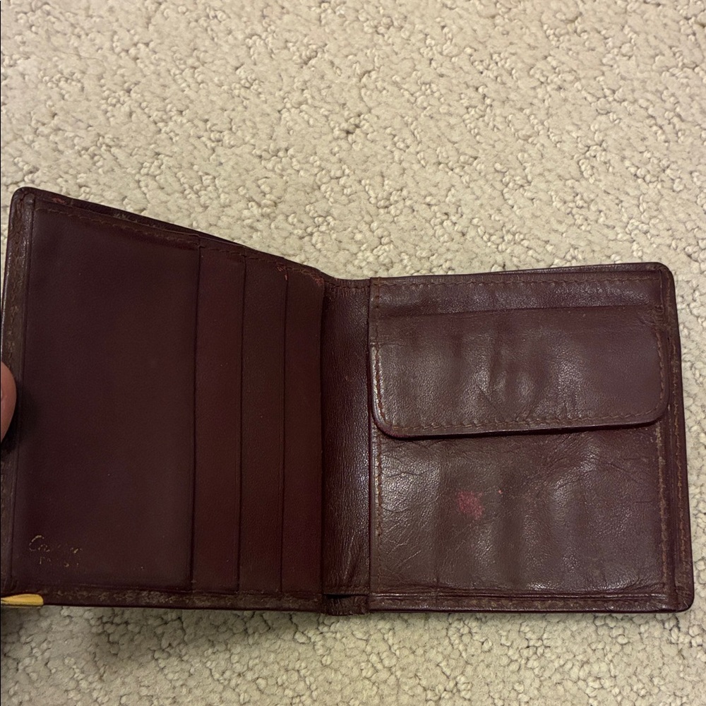 vintage Must de Cartier leather bifold wallet 👝 - Picture 3 of 10